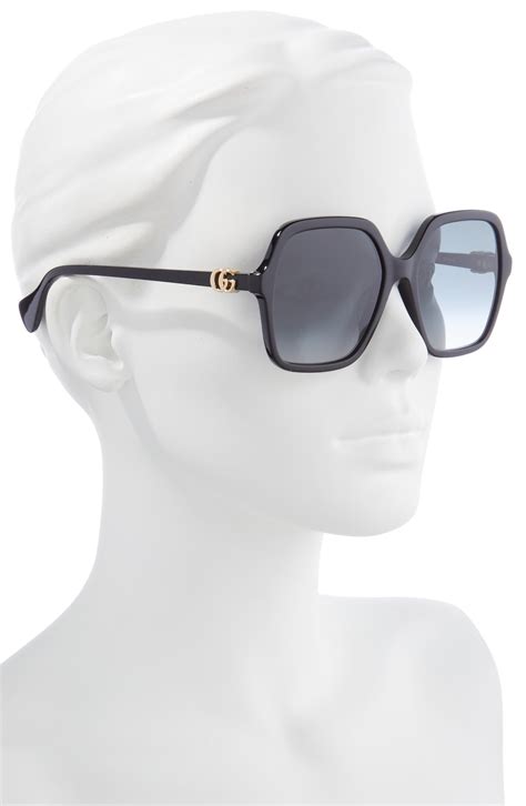 gucci 56mm geometric sunglasses|gucci 56mm square sunglasses.